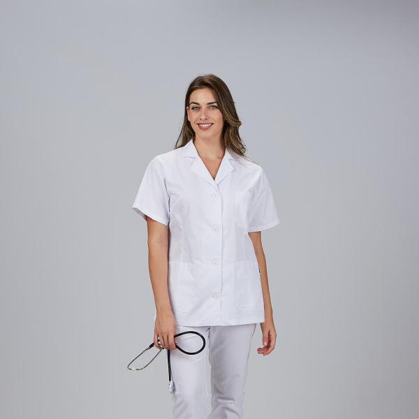 BATA MUJER CORTA BLANCA M/C