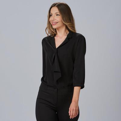 BLUSA MUJER CUELLO SOLAPA LAZO FLAVIA