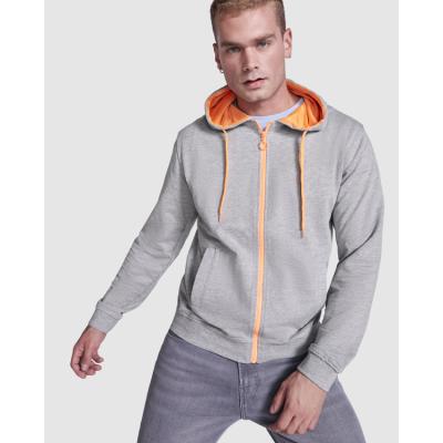 SUDADERA FUJI GRIS VIGORE/NARANJA FLUOR