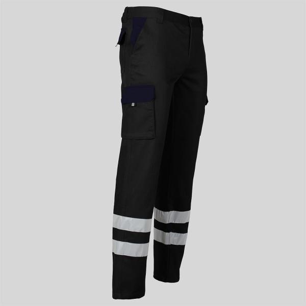 PANTALON UNISEX MULTIBOLSILLOS ELASTICO GAMO COMBI + 2 BANDAS REFLECT.