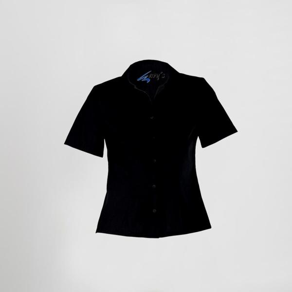 BLUSA CAMARERA ENTALLADA M/CORTA