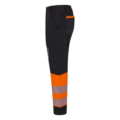 Pantalón stretch reciclado bicolor cinta segmentada mujer - 303032SW