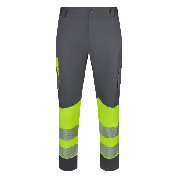 Pantalón stretch reciclado bicolor cinta segmentada - 303032S