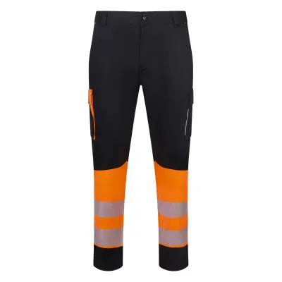 Pantalón stretch reciclado bicolor cinta segmentada - 303032S