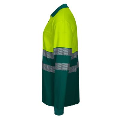 Polo algodón bicolor manga larga cinta segmentada - 305525