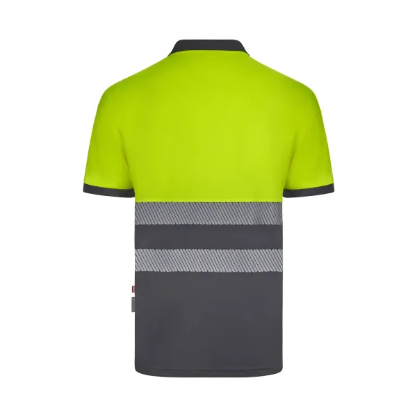 Polo poliéster reciclado bicolor manga corta cinta segmentada - 305533