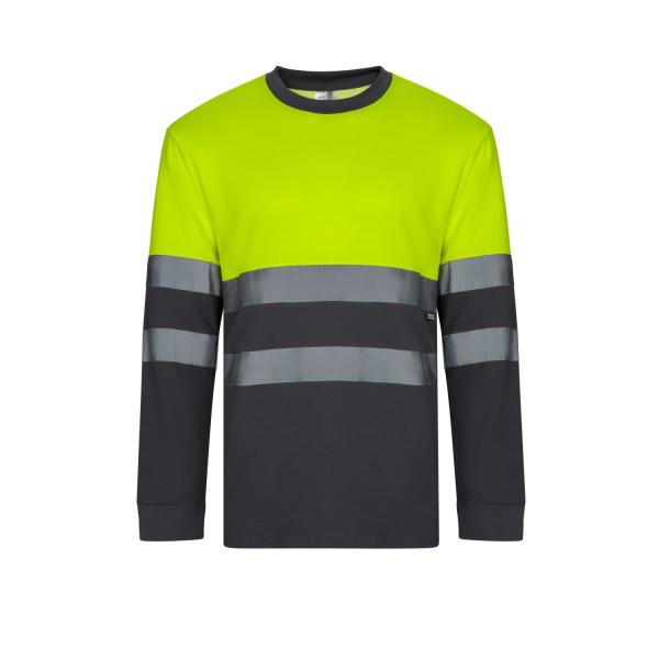 Camiseta algodón bicolor manga larga - 305615