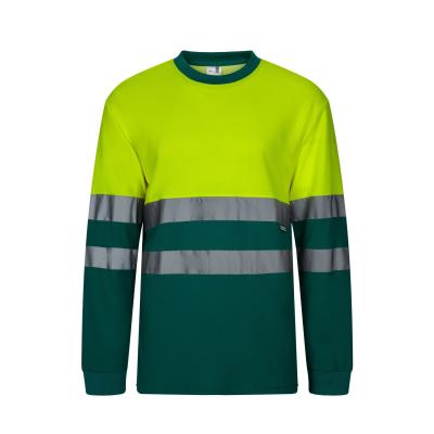 Camiseta algodón bicolor manga larga - 305615