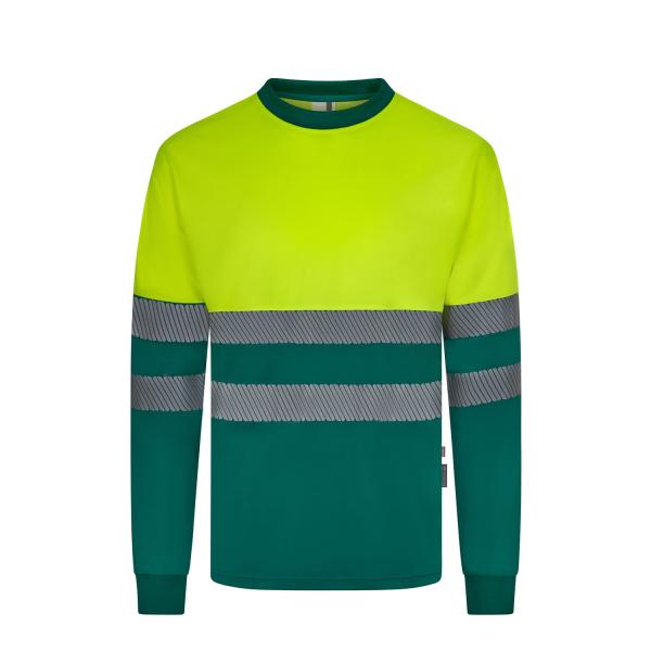 Camiseta algodón bicolor manga larga cinta segmentada - 305619