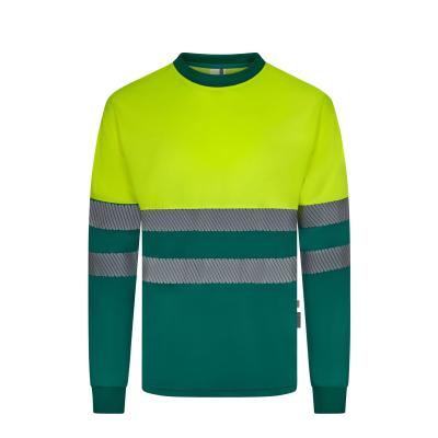 Camiseta algodón bicolor manga larga cinta segmentada - 305619