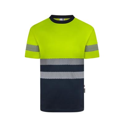 Camiseta poliéster reciclado bicolor manga corta cinta segmentada - 305633