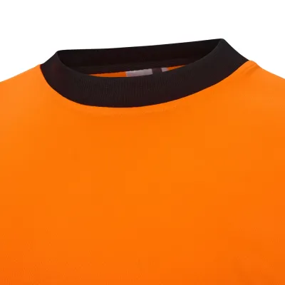 Camiseta poliéster reciclado bicolor manga corta cinta segmentada - 305633