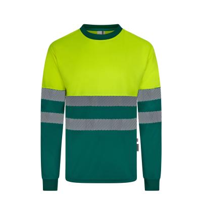 Camiseta poliéster reciclado bicolor manga larga cinta segmentada - 305635