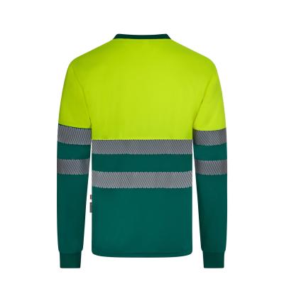 Camiseta poliéster reciclado bicolor manga larga cinta segmentada - 305635