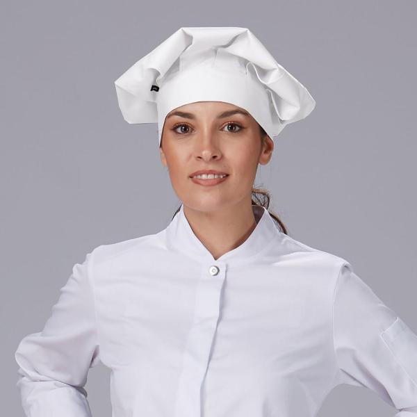 GORRO GRAN CHEF BLANCO CON VELCRO