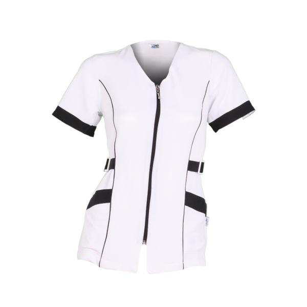 BLUSA MUJER "VIENA" M/C BLANCA