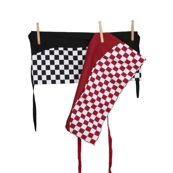 DELANTAL CORTO CON BOLSILLO ESTAMPADO 30X60 CM