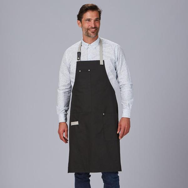 DELANTAL PETO CONTRASTES DE ESPIGA 88X74 CM