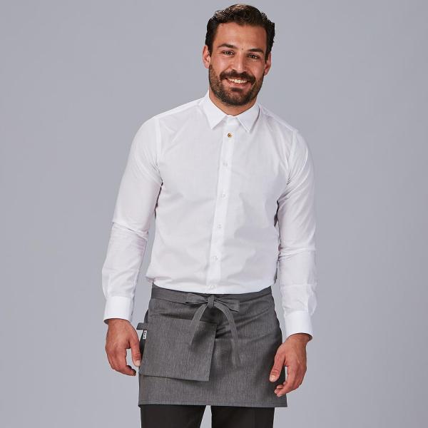 DELANTAL CORTO BOLSILLO CARTERA SARGA RECICLADA 35X67 CM