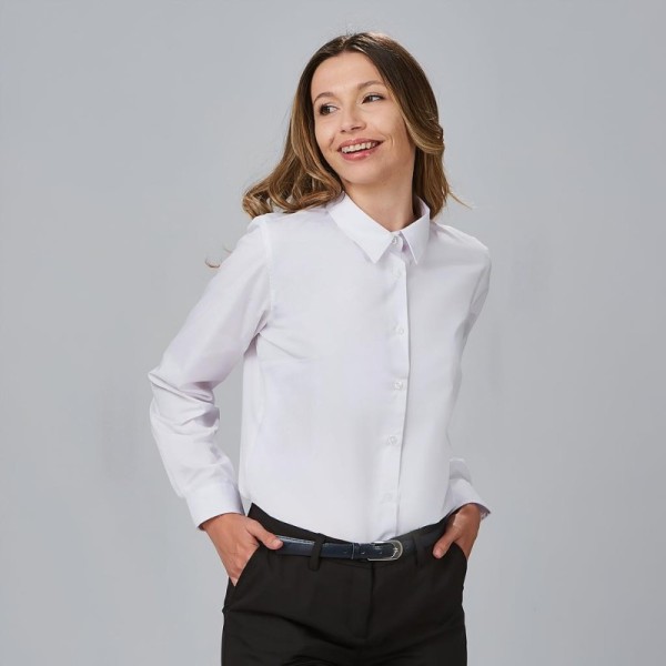 CAMISA MUJER M/L POP. "RED LINE"