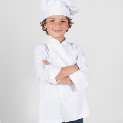 CHAQUETA COCINERO INFANTIL BLANCA