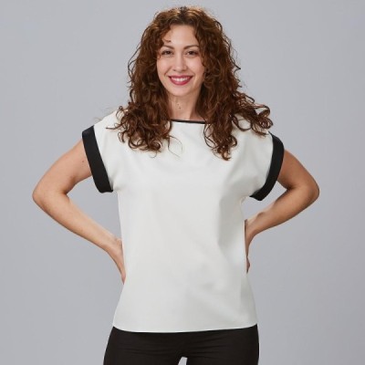 BLUSA MUJER MANGA CORTA VUELTA