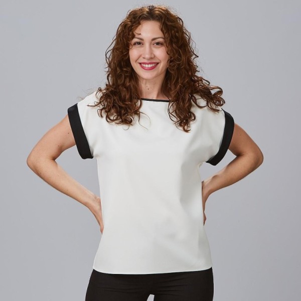 BLUSA MUJER MANGA CORTA VUELTA