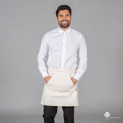 DELANTAL SIN PETO TEJIDO ORGANICO  47X72 CM