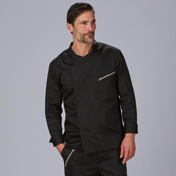 CHAQUETA COCINA UNISEX SATEN ALGODON VICO