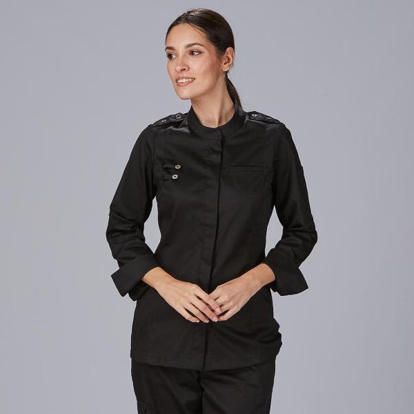 CHAQUETA COCINA MUJER SATEN ALGODON SOLA