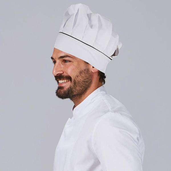 GORRO CHEF CON VELCRO BLANCO VIVO COLOR