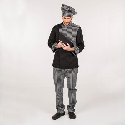 PANTALON UNISEX GOMA+CORDON CUADRO LUTOS BLANCO Y NEGRO