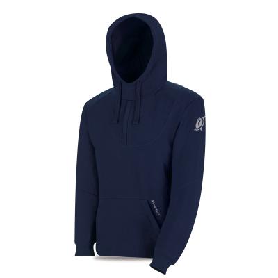 udadera azul marino poliéster/algodón con capucha. 280 gr.