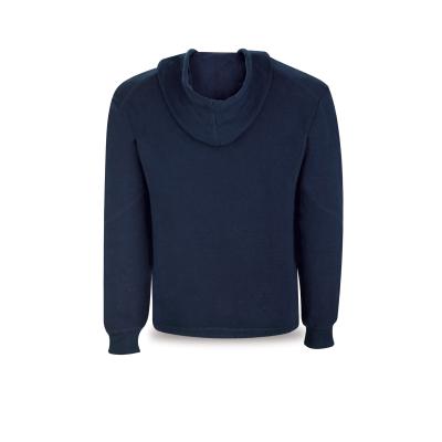 udadera azul marino poliéster/algodón con capucha. 280 gr.