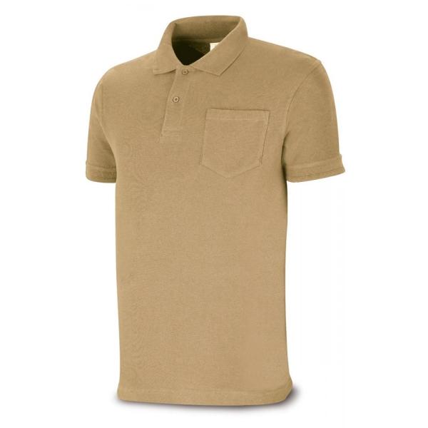 Polo BAIC beige 100% algodón. 175 gr. anga corta