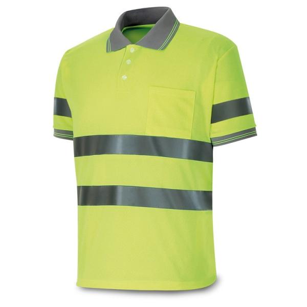 Polo Alta visibilidad de 160 gr. anga Corta. Color amarillo