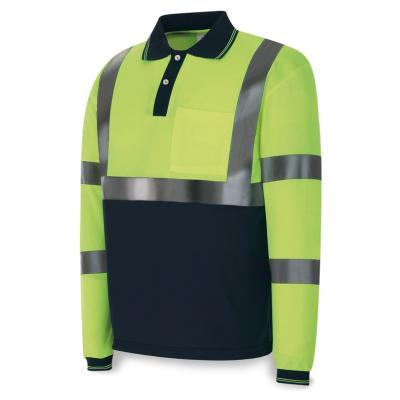 Polo Alta visibilidad amarillo/azul marino poliéster 160 gr.