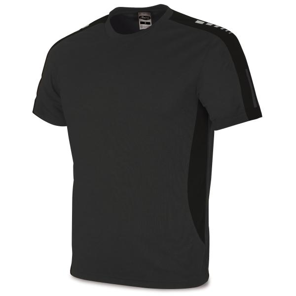 Camiseta "TÉCNICA" gris costado negro poliéster 150 gr.