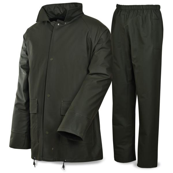 Traje de agua PU/PVC/PE verde 300 g.