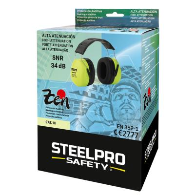 Orejera TEEPRO® serie ZEN Fluor para protección auditiva con alta atenuación.