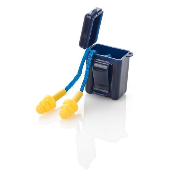 Tapón auditivo silicona reutilizable con cordón. od. "FIT EAR".