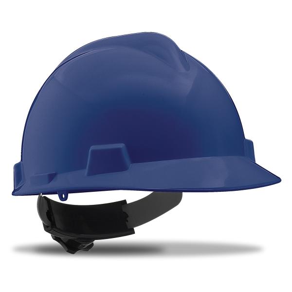 od. "ROER". Casco de protección cierre ruleta y arnés textil. Color Azul.