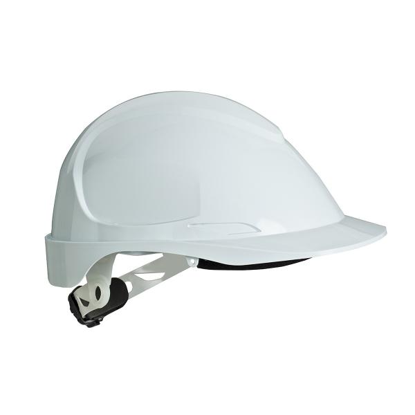 od. "THOR". Casco de protección para la industria eléctricamente aislante, cierre ruleta, arnés textil 6 puntos.