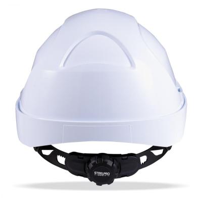 od. “THOR (Ventilado)”. Casco de protección para la industria ventilado en color blanco, cierre ruleta, arnés textil 6 puntos.
