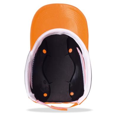 od. “BUPER PRO”. Gorra de protección anti golpes con rejillas de ventilación lateral. Color Naranja Alta Visibilidad con bandas 