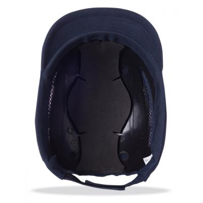 od. “BUPER PRO”. Gorra de protección anti golpes con rejillas de ventilación lateral. Color Azul arino visera corta (3 centímetr