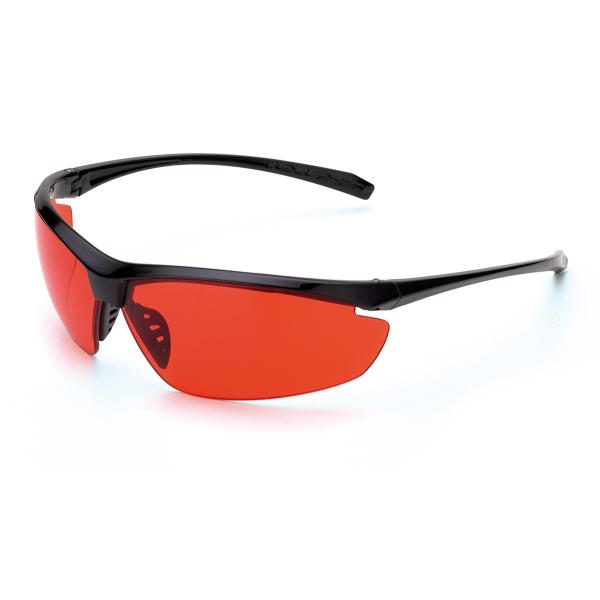 Gafa mod. "CARBON" Blue-Blocker. Gafa de montura universal, ocular naranja y patillas flexibles.