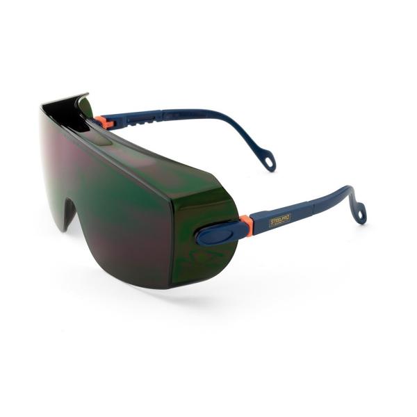 od. "CARENCE". Gafa tipo visita/cubre-gafas de ocular panorámico, con patillas regulables en longitud y ocular pivotante.