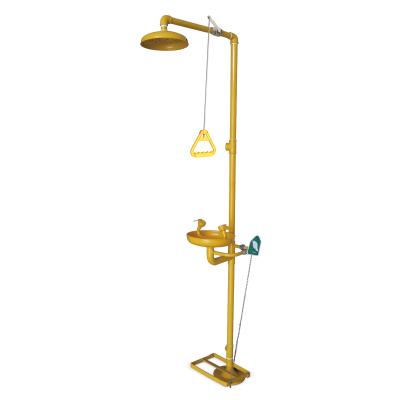 Ducha-lavaojos de acero galvanizado.