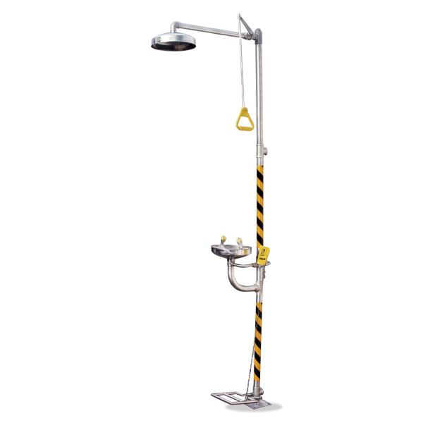 Ducha-lavaojos de acero inoxidable 316.